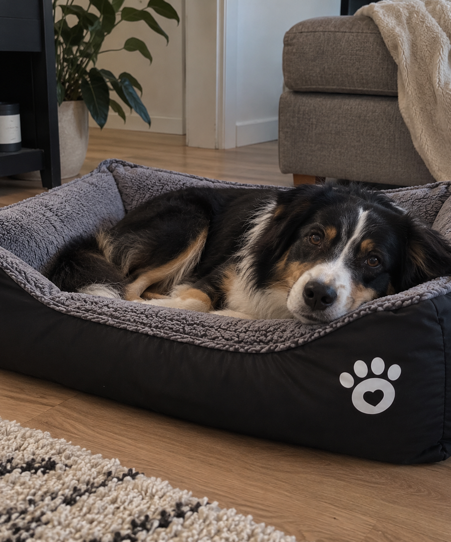 I was mainly looking for something comfortable, but I also wanted it to look nice in the house. This one does both. The material feels soft and the bed has a nice shape.